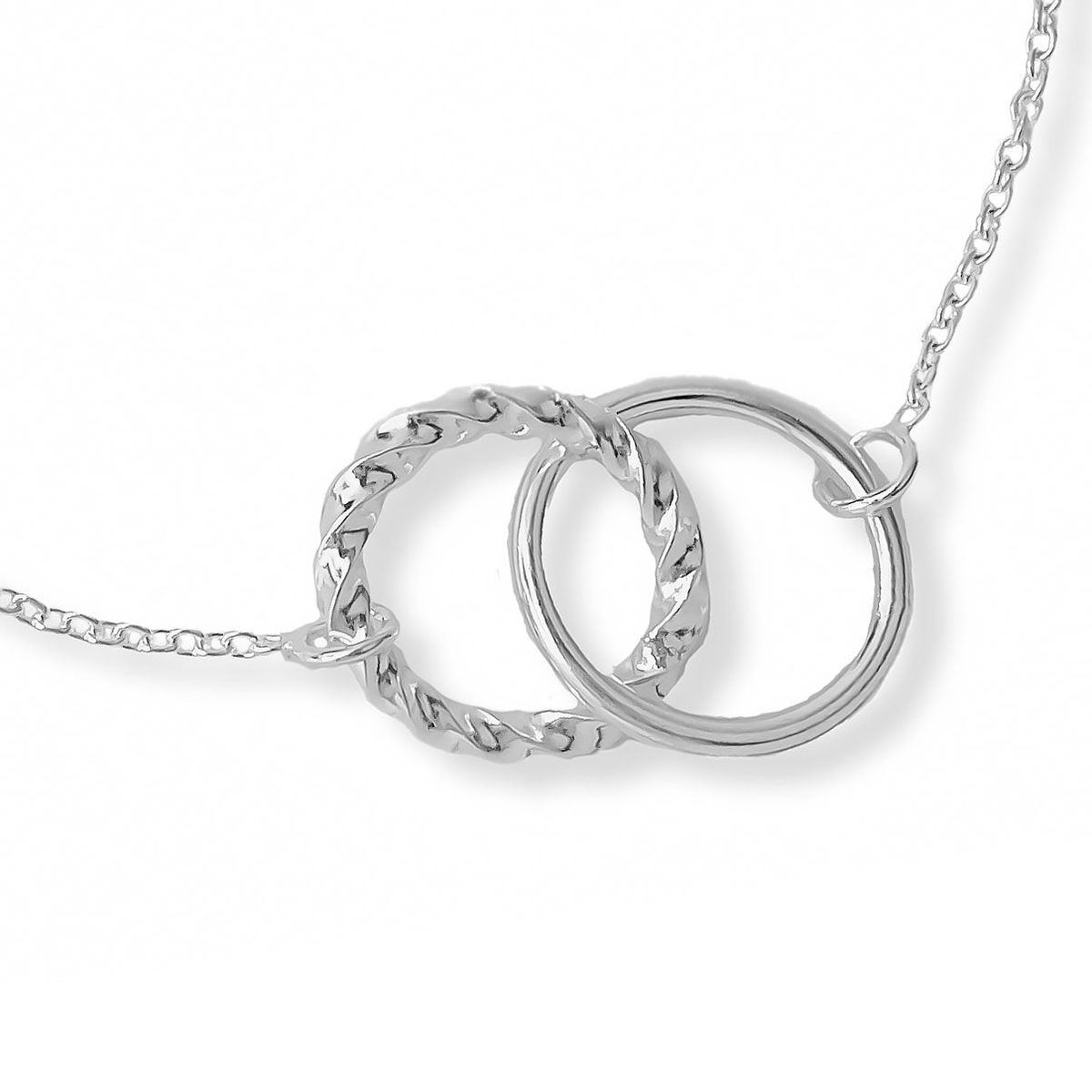 AMBAR JOYERIA - Pulsera de Plata 925 Aros Con Textura Regulable Silver