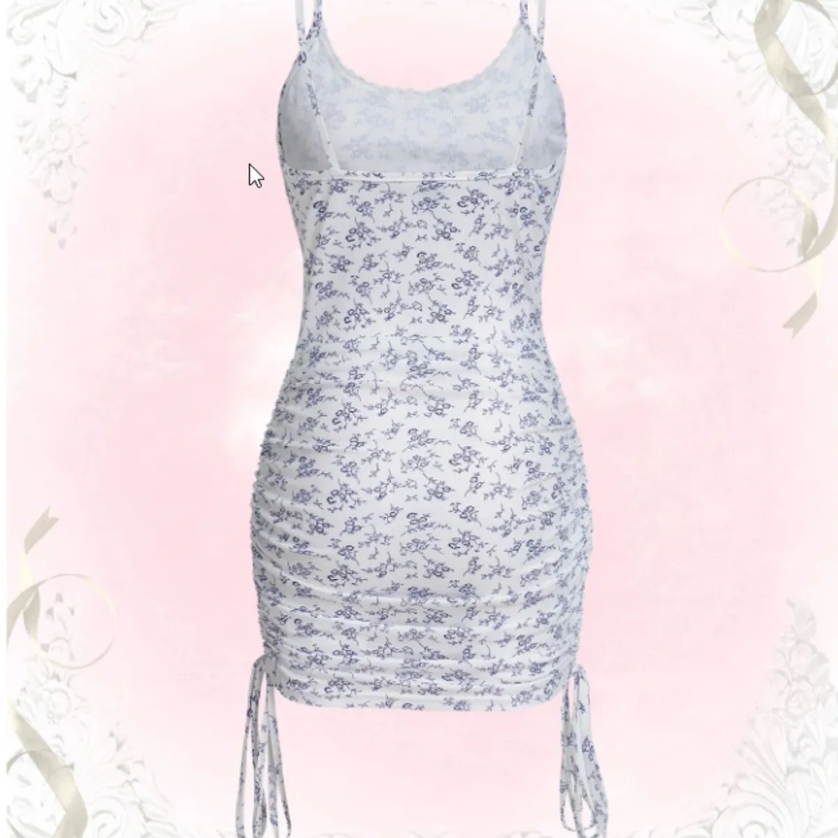 GENERICO - VESTIDO LOLITA  AJUSTADO BLANCO FLOREADO