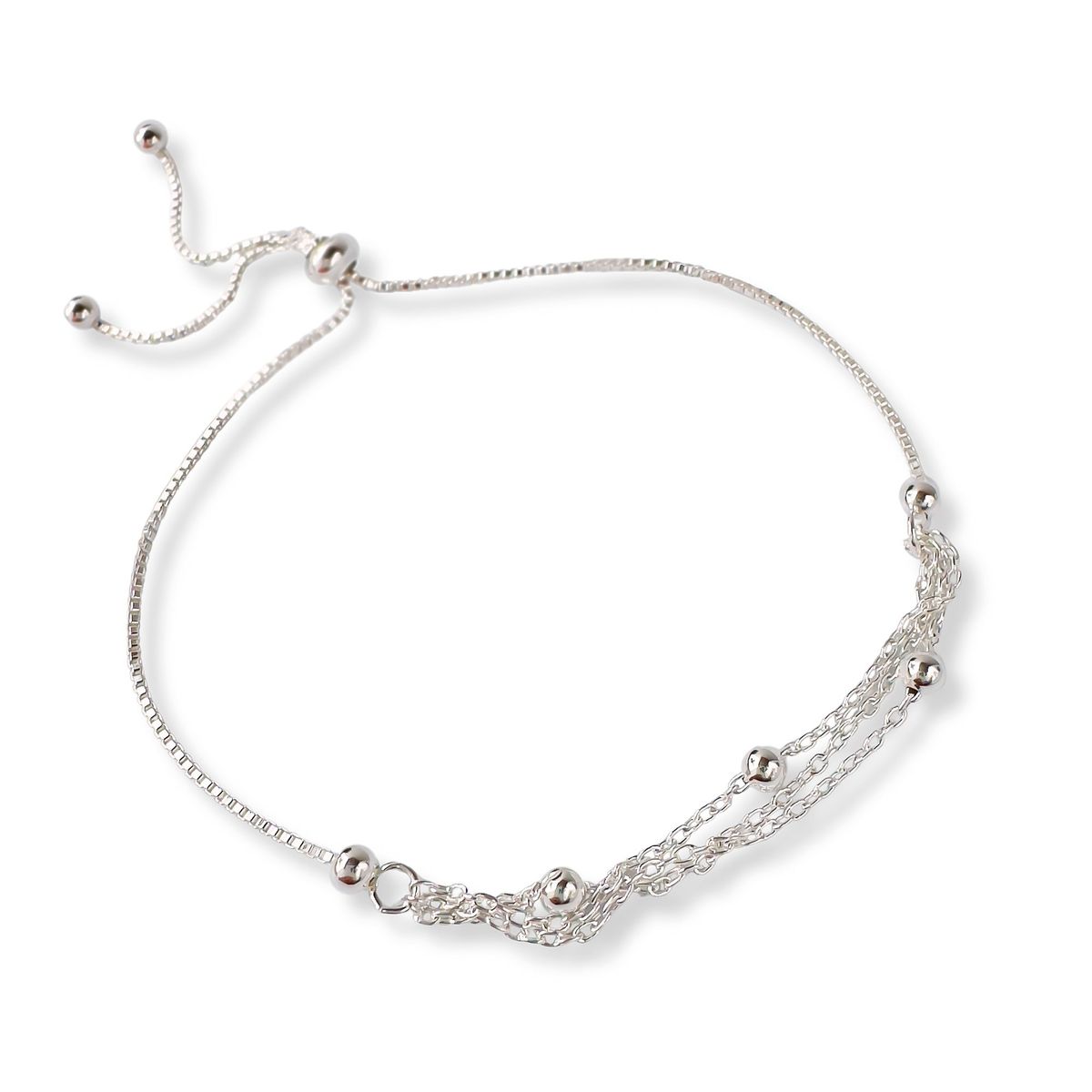 AMBAR JOYERIA - Pulsera Cadenitas Satelite Plata 925