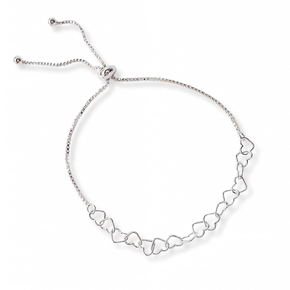 AMBAR JOYERIA - Pulsera Cadena De Amor Regulable Plata 925