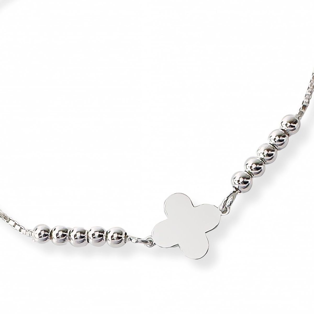 AMBAR JOYERIA - Pulsera de Plata 925 Flor VC Regulable Silver
