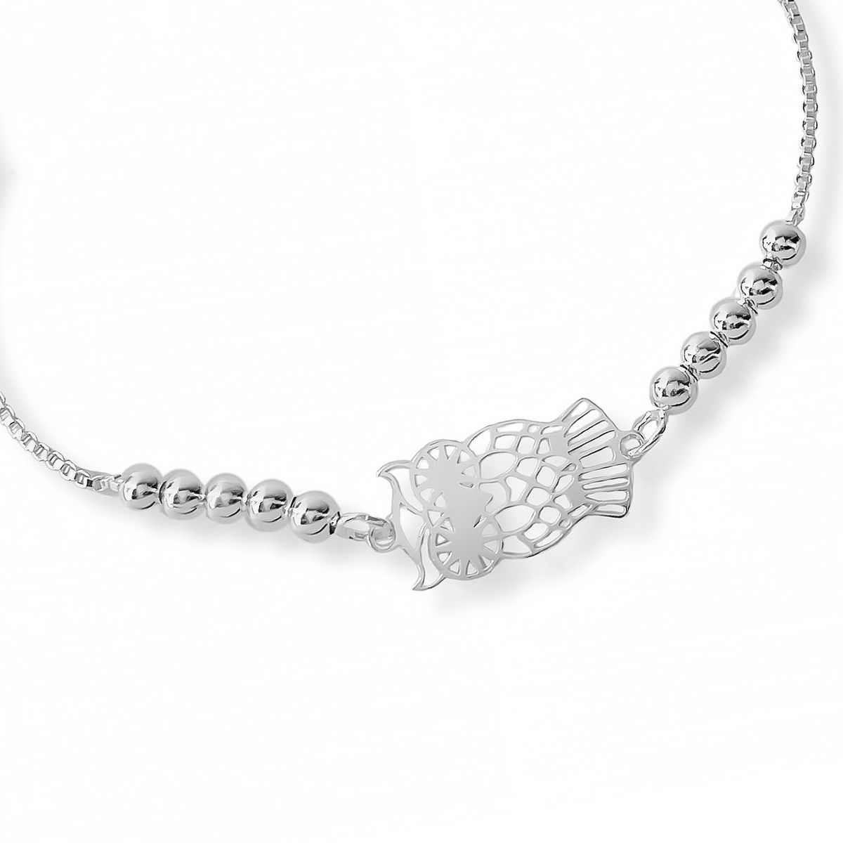 AMBAR JOYERIA - Pulsera de Plata 925 Buho Sabiduria Regulable Silver