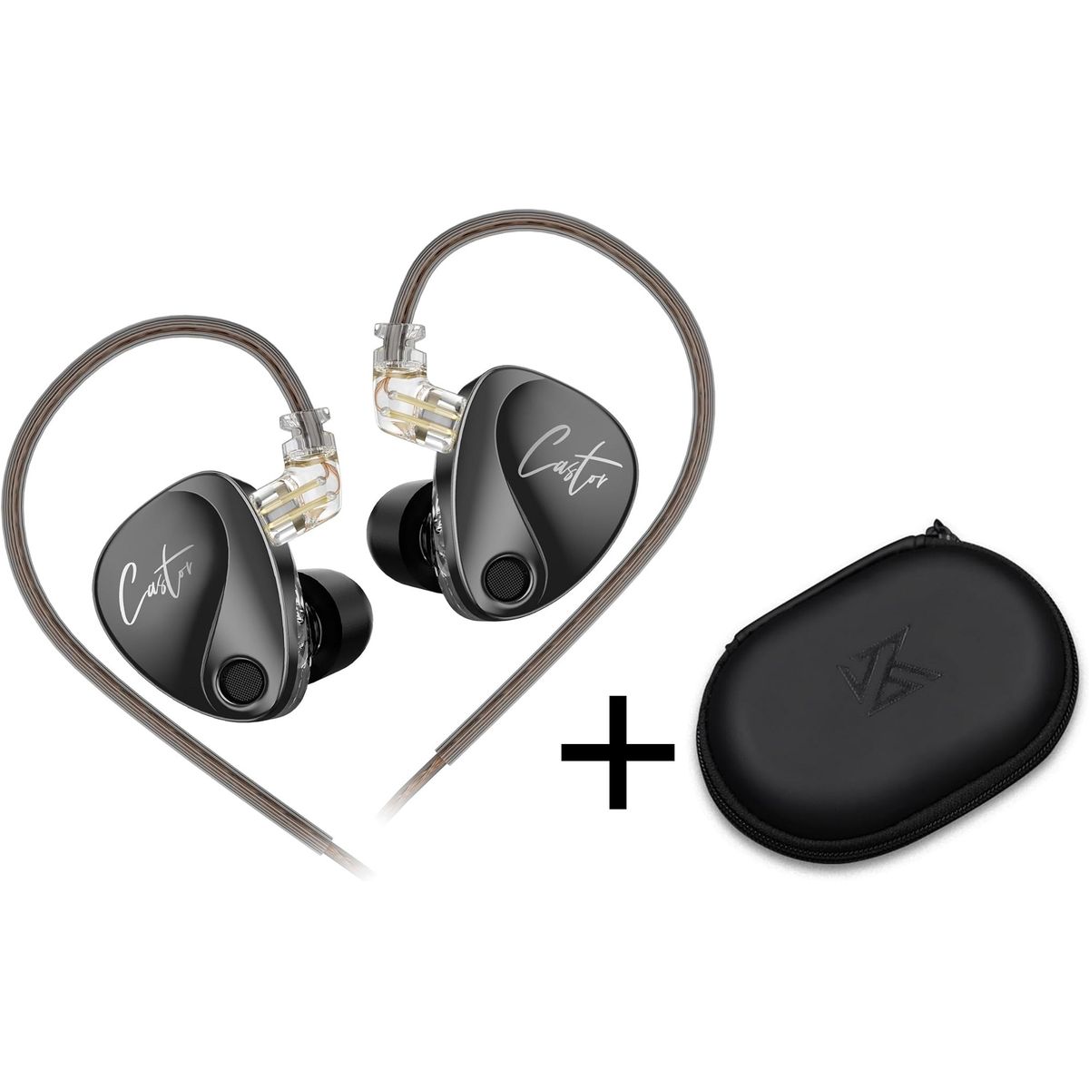 KZ - Audifonos KZ Castor Harman Bass Edition IEM con Micrófono y Estuche