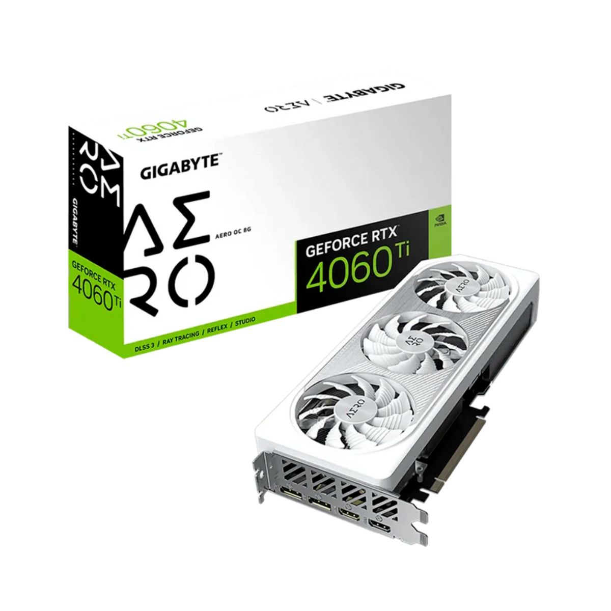 GIGABYTE - GIGABYTE GEFORCE RTX 4060 TI AERO OC 8G 1.0 P/N: GV-N406TAERO OC-8GD