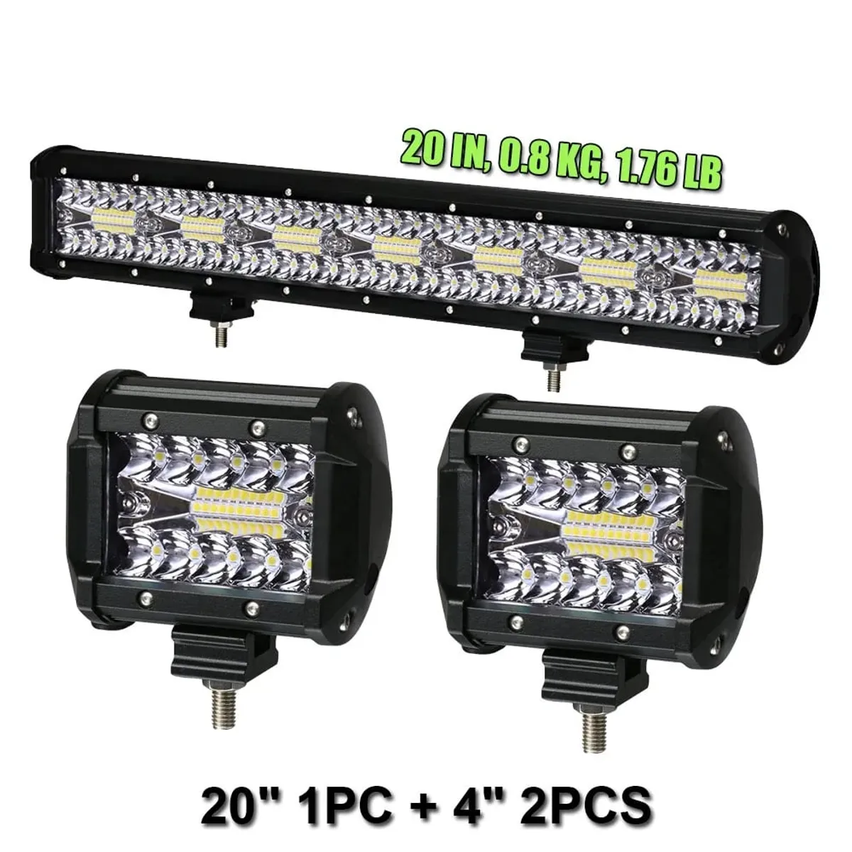 GENERICO - Combo Barras LED Neblinero 4x4  3pcs Auto Camioneta