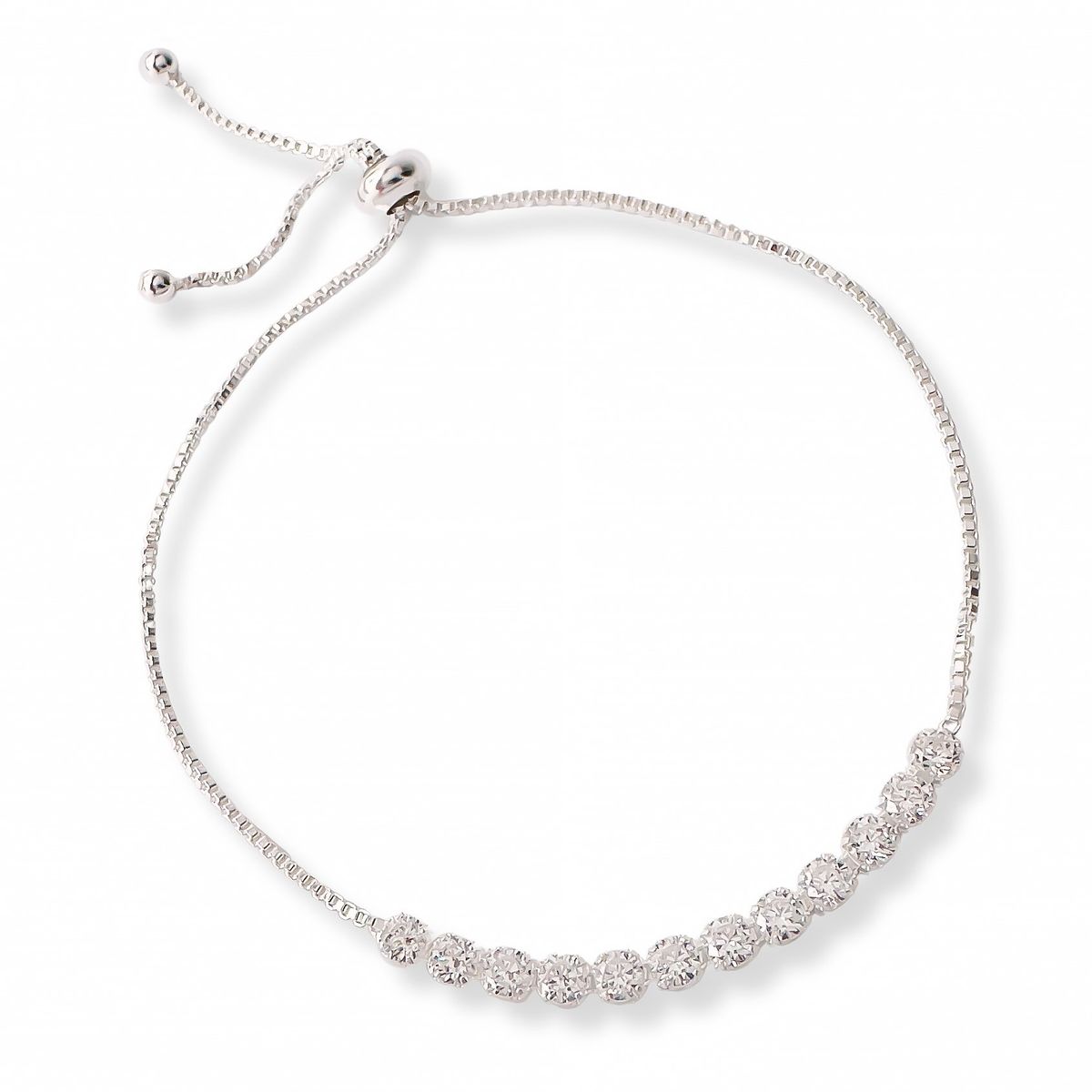 AMBAR JOYERIA - Pulsera de Plata 925 Tenis 12 Regulable Silver