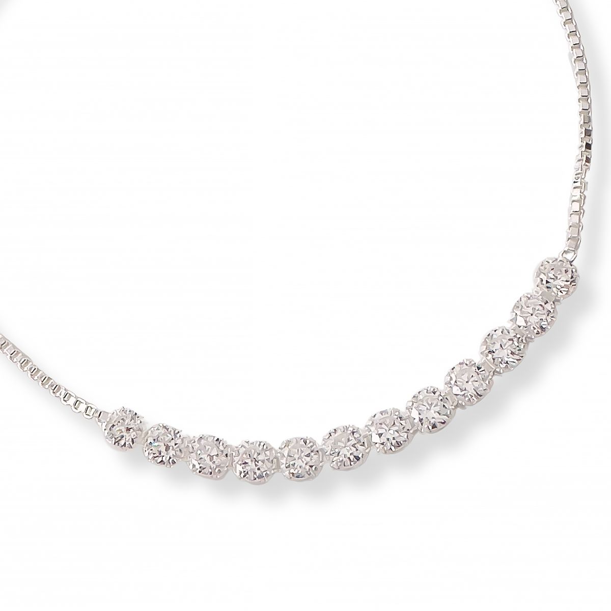 AMBAR JOYERIA - Pulsera de Plata 925 Tenis 12 Regulable Silver