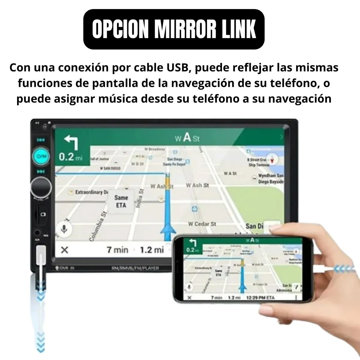 GENERICO - Autoradio Pantalla táctil bluetooth MP5 7pulgadas