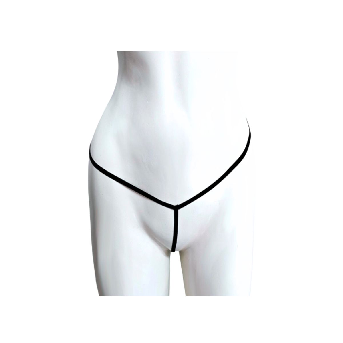 GENERICO - Tanga Blanco Hilo con PERLAS - S hasta XL