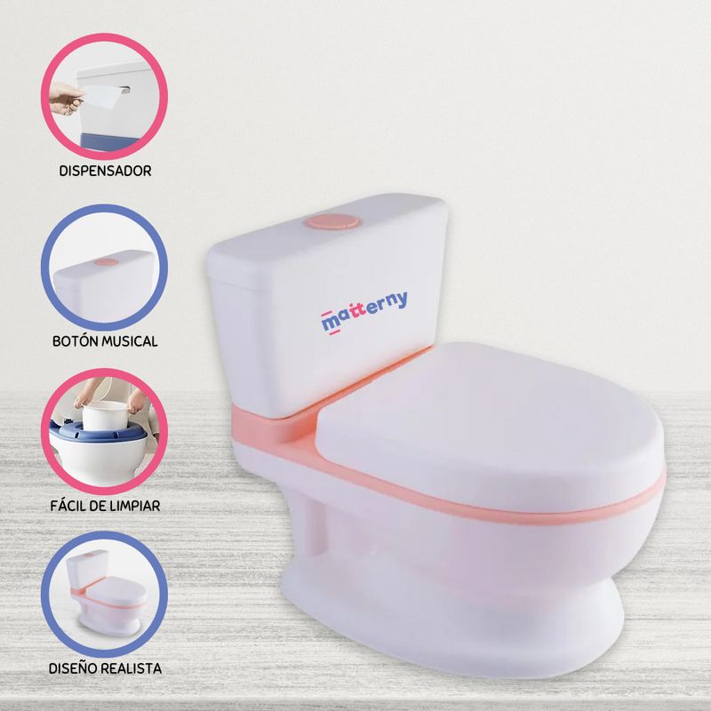 INFANTI - Bacín Musical Doux Bebe »INODORO» Pink