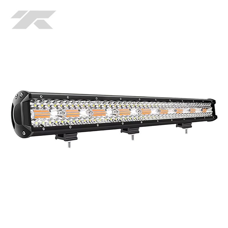 GENERICO - Luces Led Barra Dual 99cm Recto Multifunción Ámbar Blanco