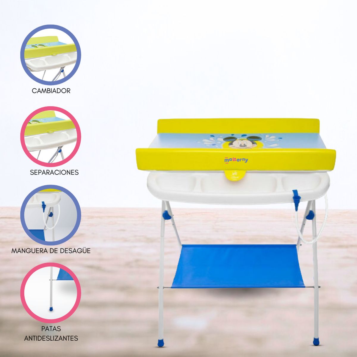 DISNEY - Bañera Plegable »MICKEY MOUSE» Ligth Green