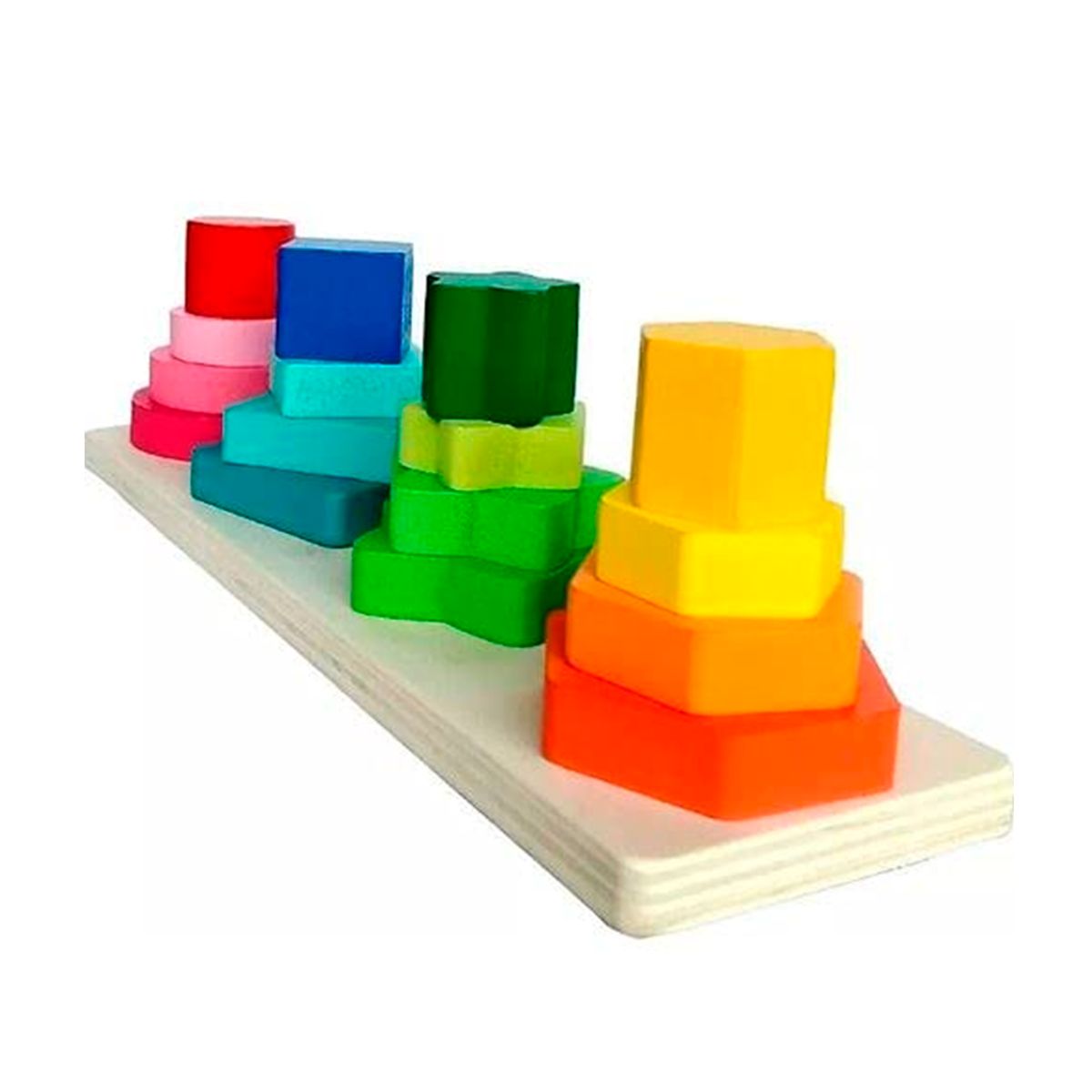 GENERICO - Las Cuatro Columnas Geométricas de Madera