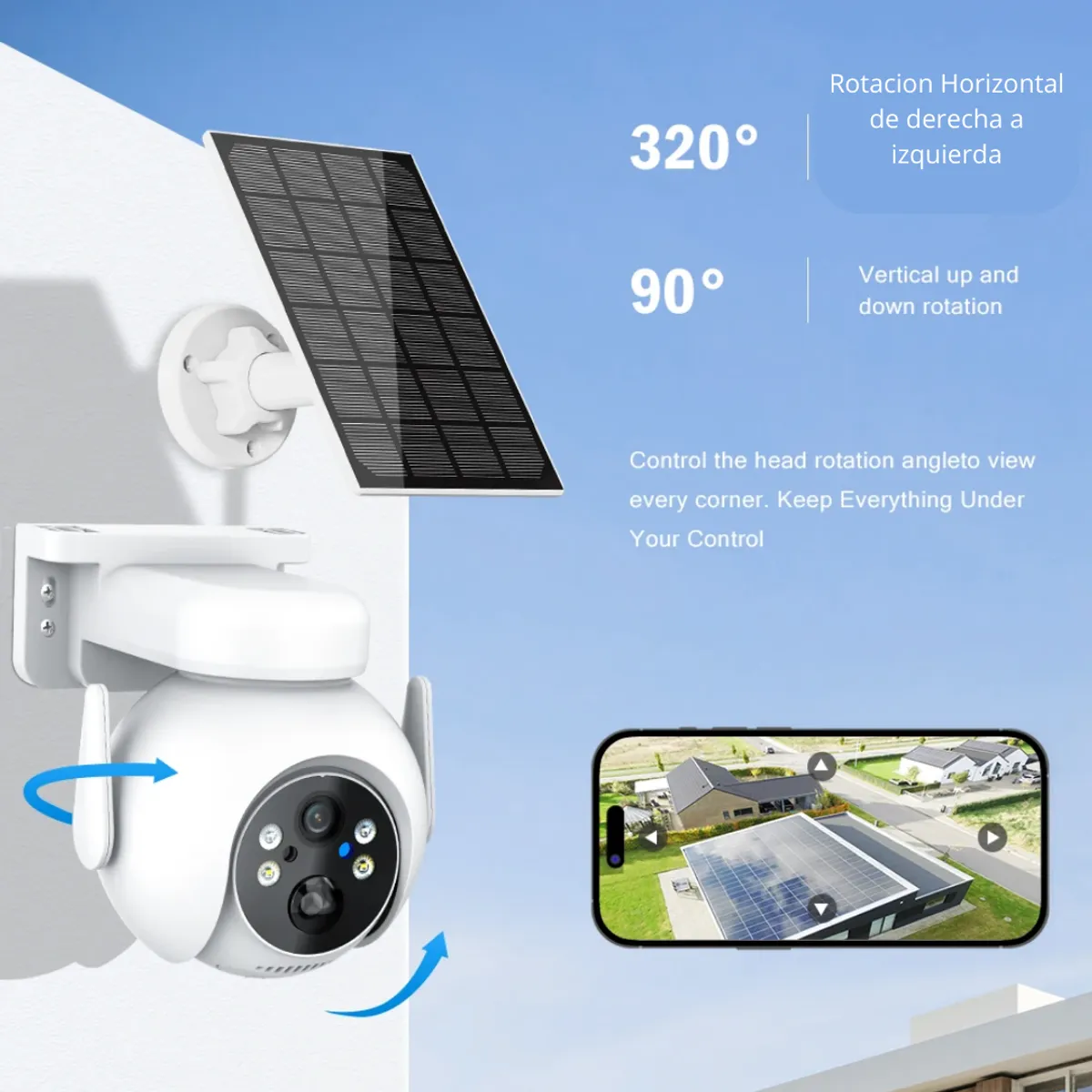 GENERICO - Camara con Panel Solar y Wifi