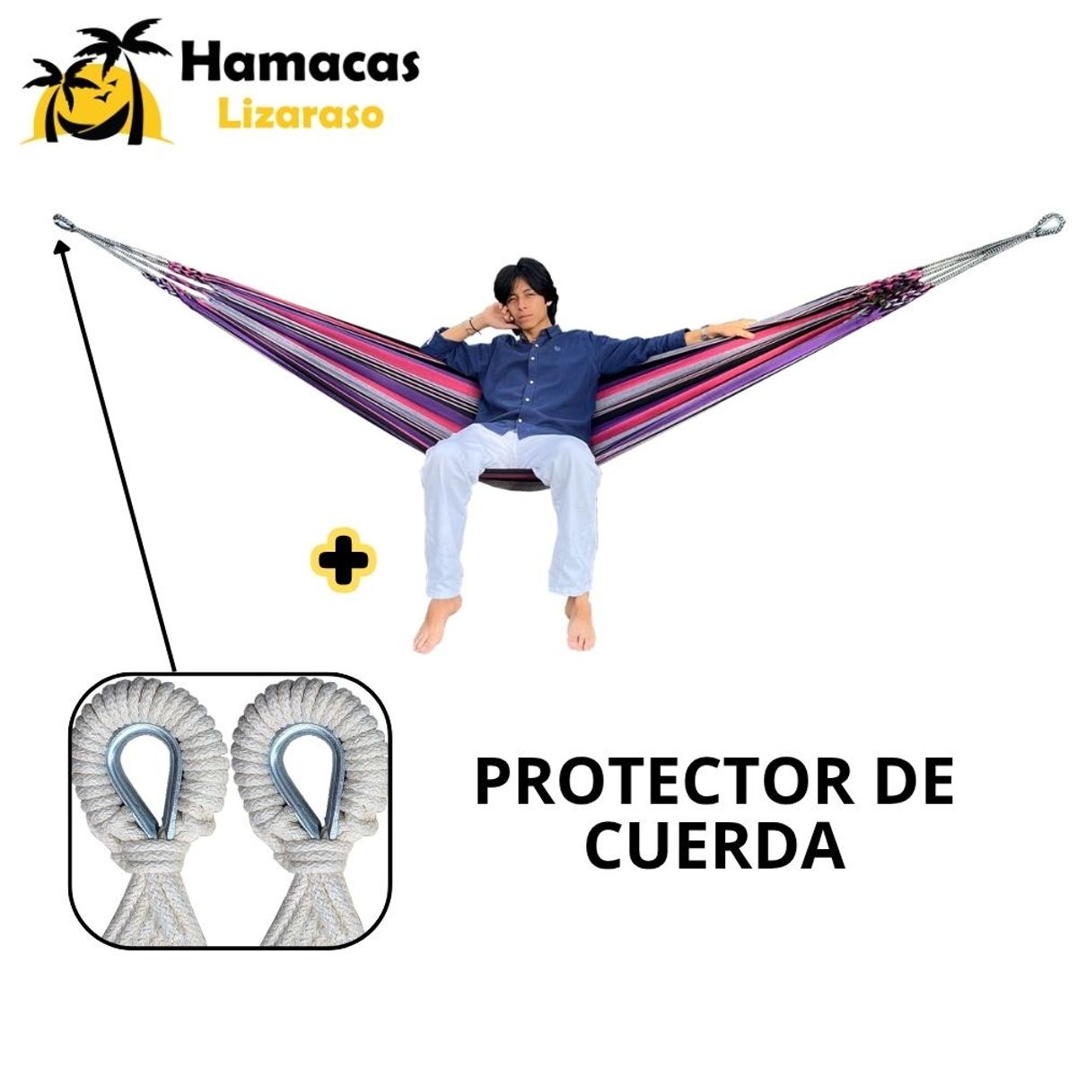 HAMACAS LIZARASO - Hamacas Andina Color Rosado de Algodón - Hamacas Lizaraso