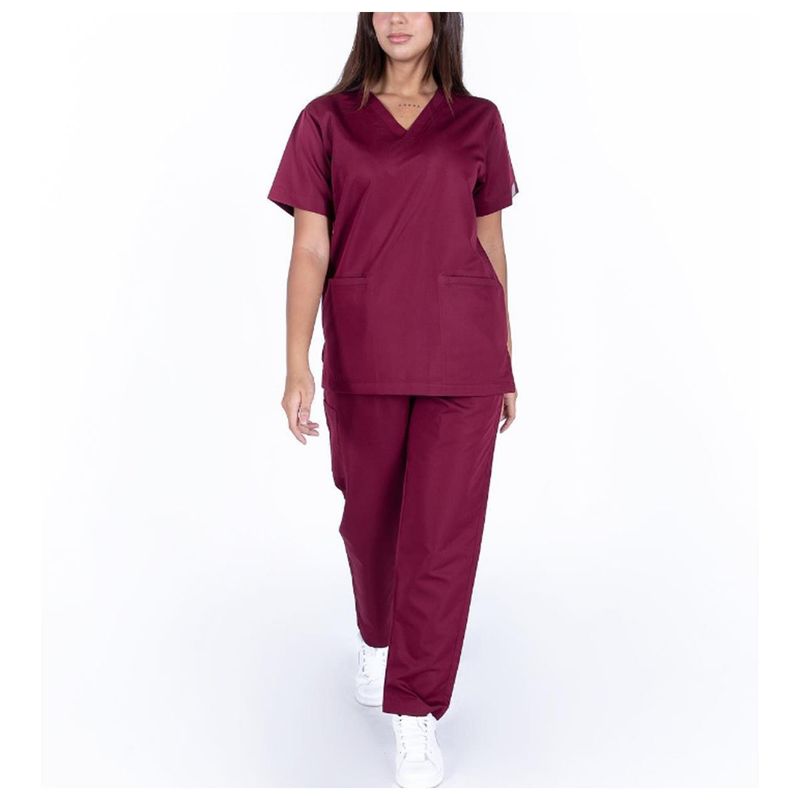 42AROZINA - 42AROZINA-Conjunto scrub corazón - Burdeos  Rojo