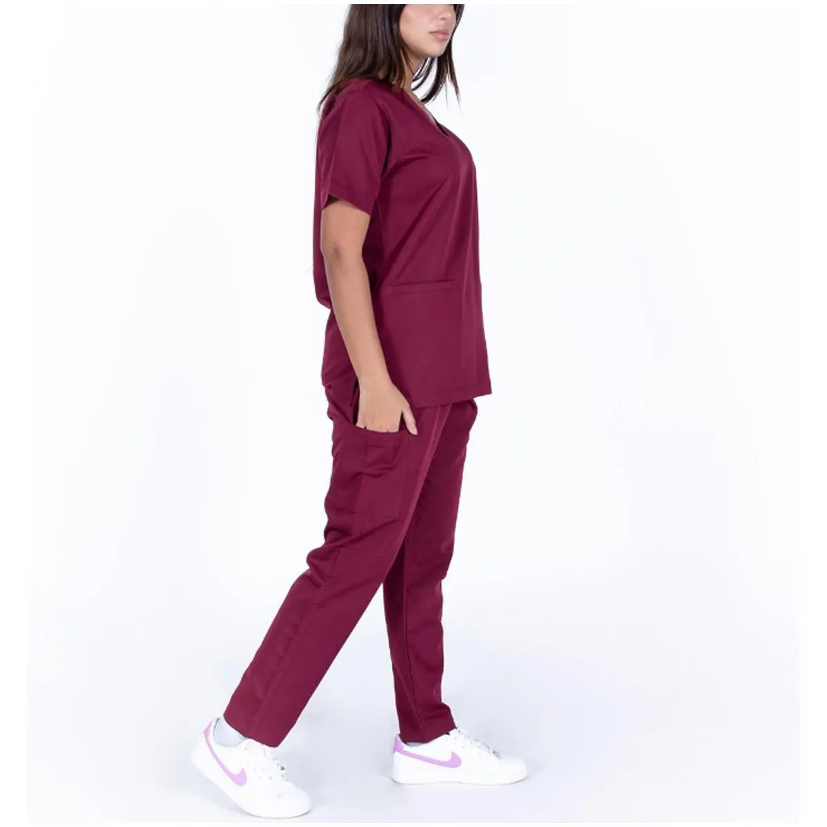 42AROZINA - 42AROZINA-Conjunto scrub corazón - Burdeos  Rojo