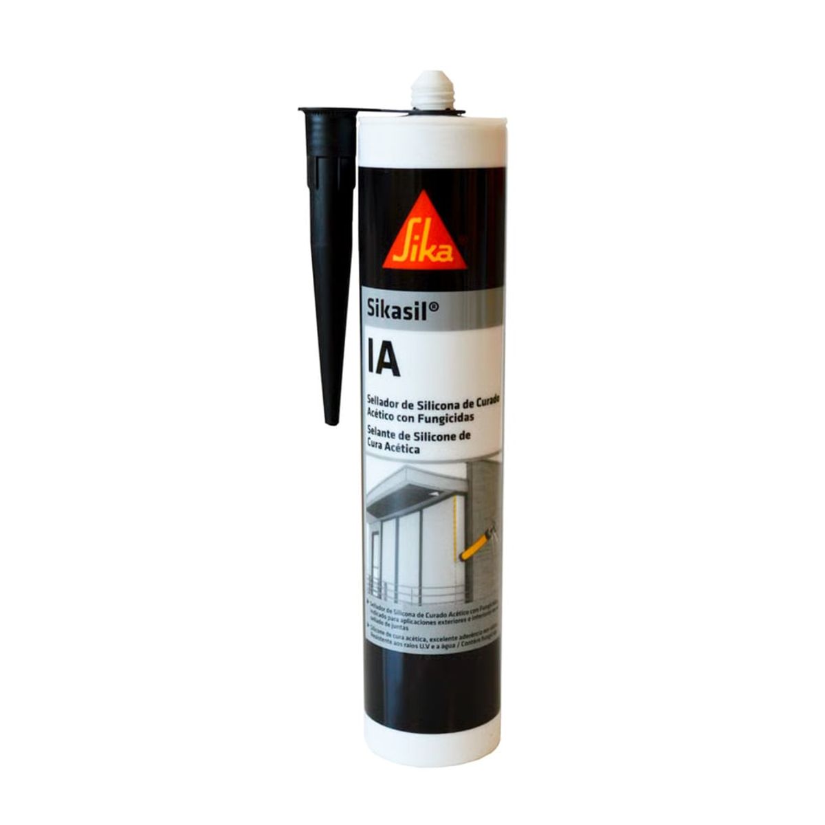 SIKA - Silicona Acética para Vidrios Sikasil IA Negro 280ml Sika