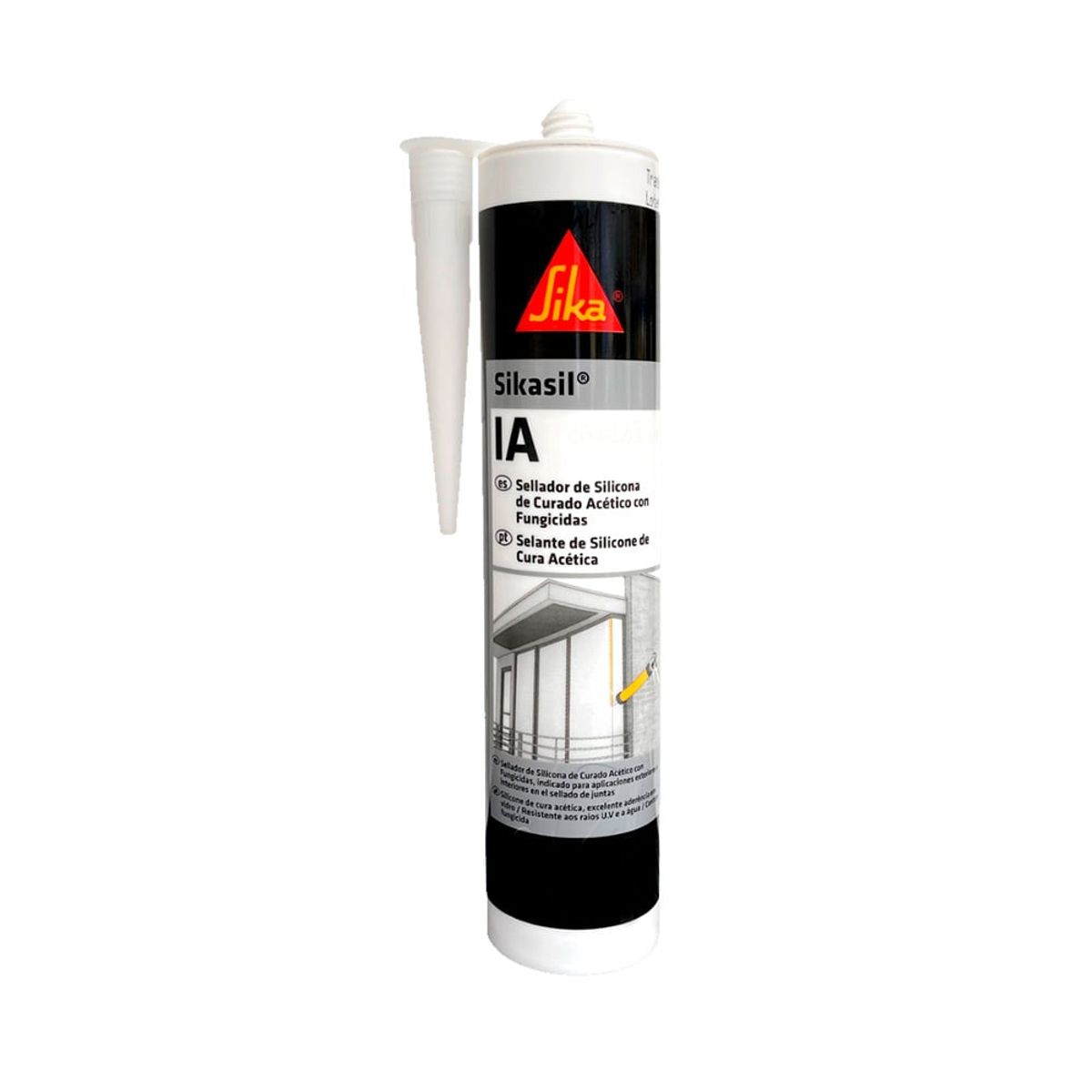 SIKA - Silicona Acética para Vidrios Sikasil IA Blanco 280ml Sika