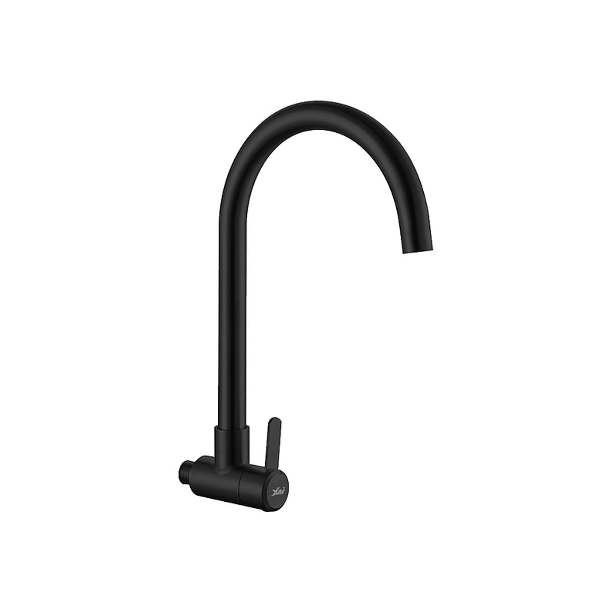 GENERICO - Llave Ganso Para Cocina en Acero Inoxidable Negro Mate