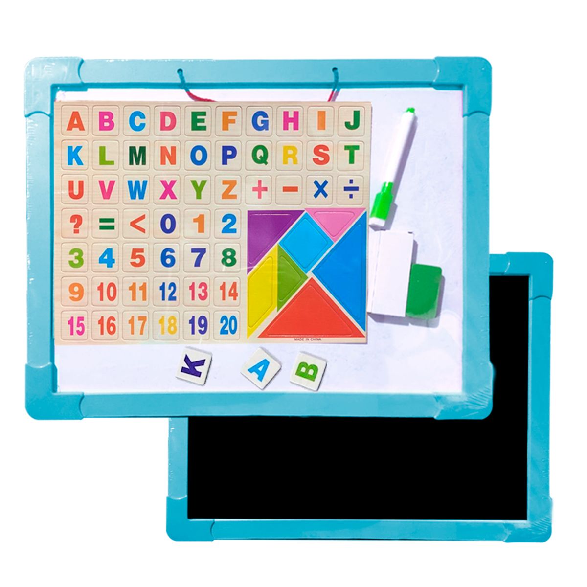 GENERICO - Pizarra 2 en 1 Tiza y Acrílica Imantada Didactica