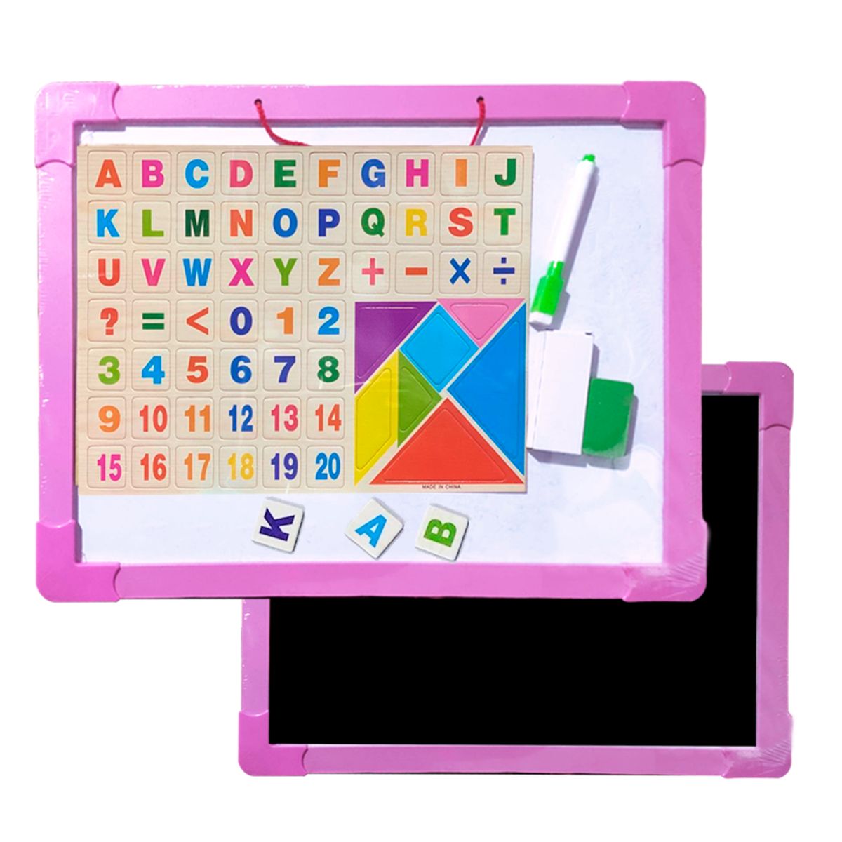 GENERICO - Pizarra 2 en 1 Tiza y Acrílica Imantada Didactica