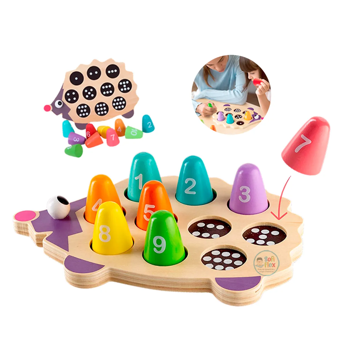 GENERICO - Erizo Didactico Montessori Numerico