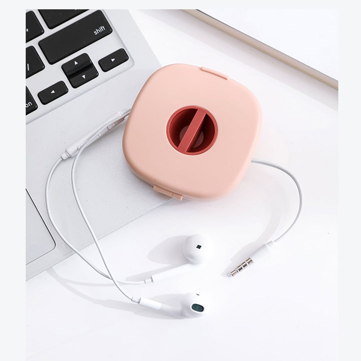 GENERICO - Organizador de Cables Giratorio con Soporte de Celular Aleatario x2