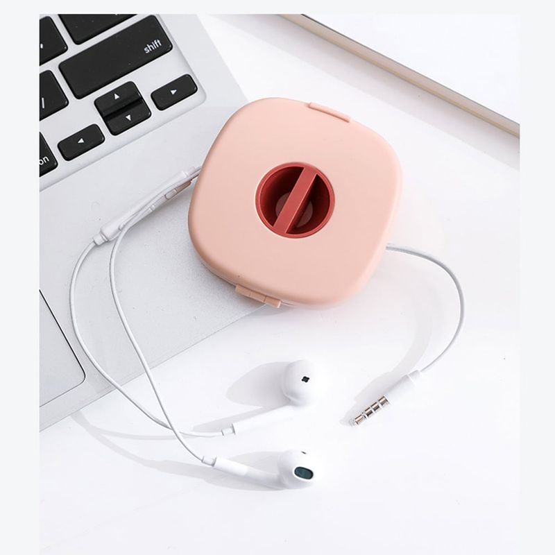 GENERICO - Organizador de Cables Giratorio con Soporte de Celular Aleatario x2
