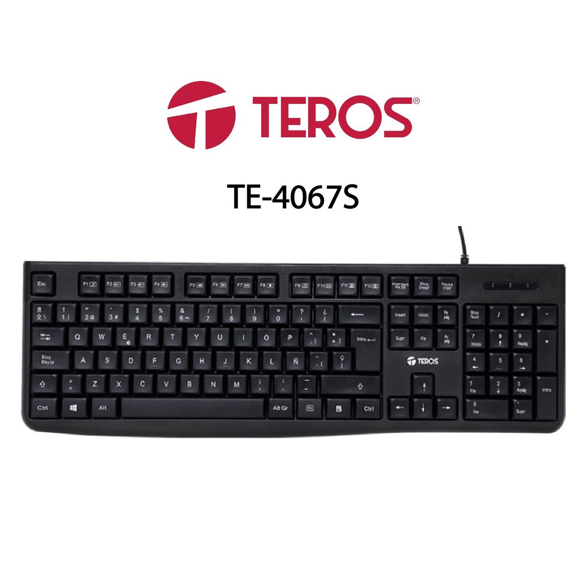 TEROS - Teclado Español Multimedia TEROS TE-4067S