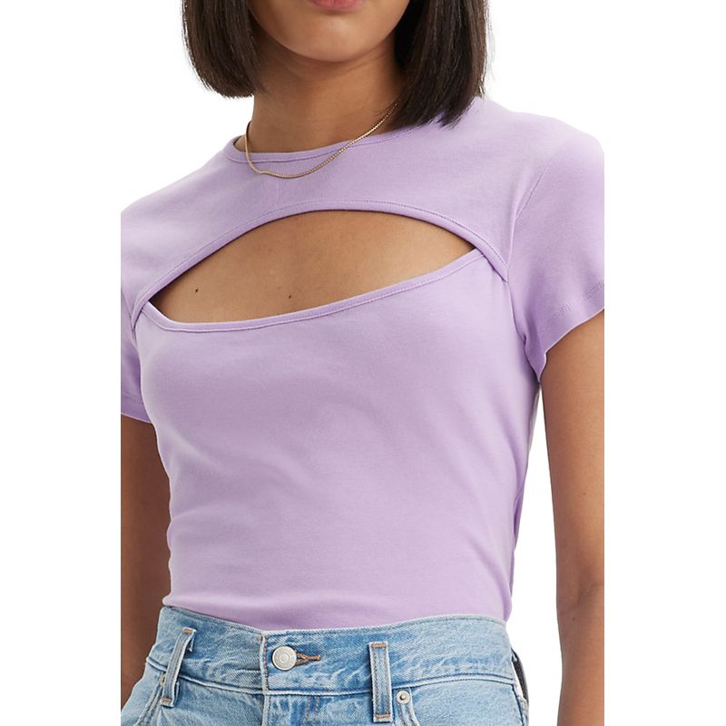 LEVIS - Polo Mujer Radio Cut Out Top Morado Levis
