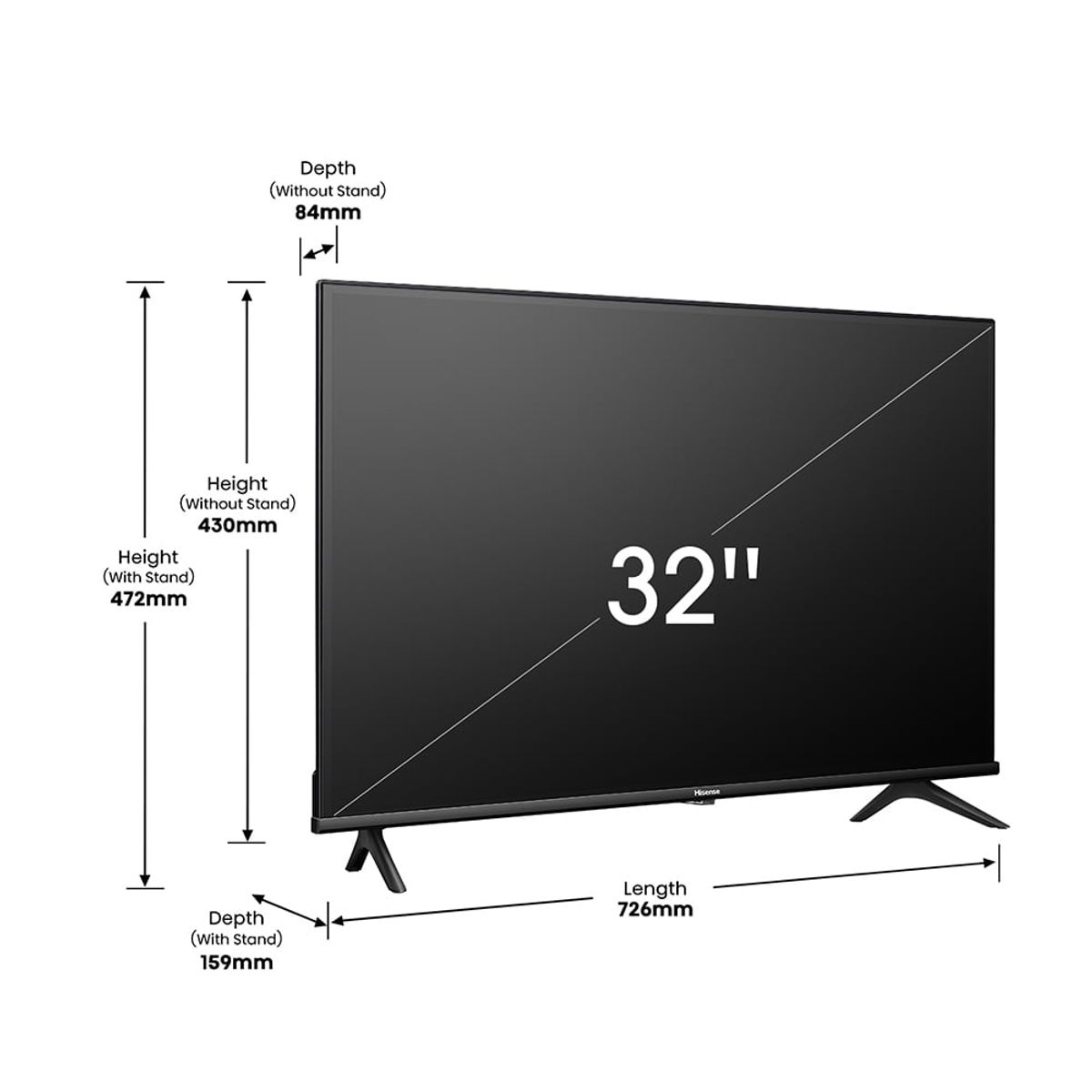 HISENSE - TELEVISOR SMART TV HISENSE HD 32 32A4K