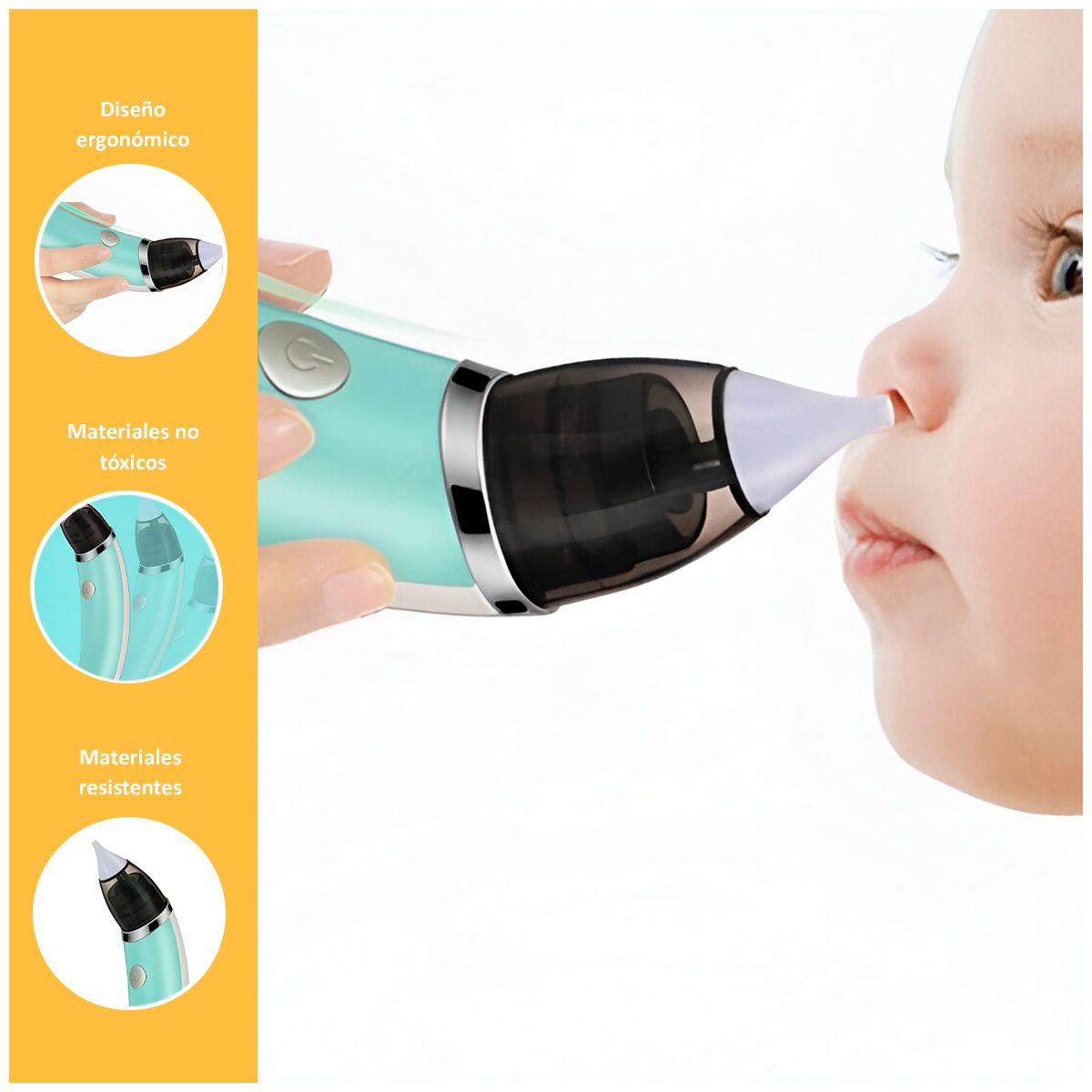 GENERICO - Aspirador Succionador Nasal Eléctrico para Bebés