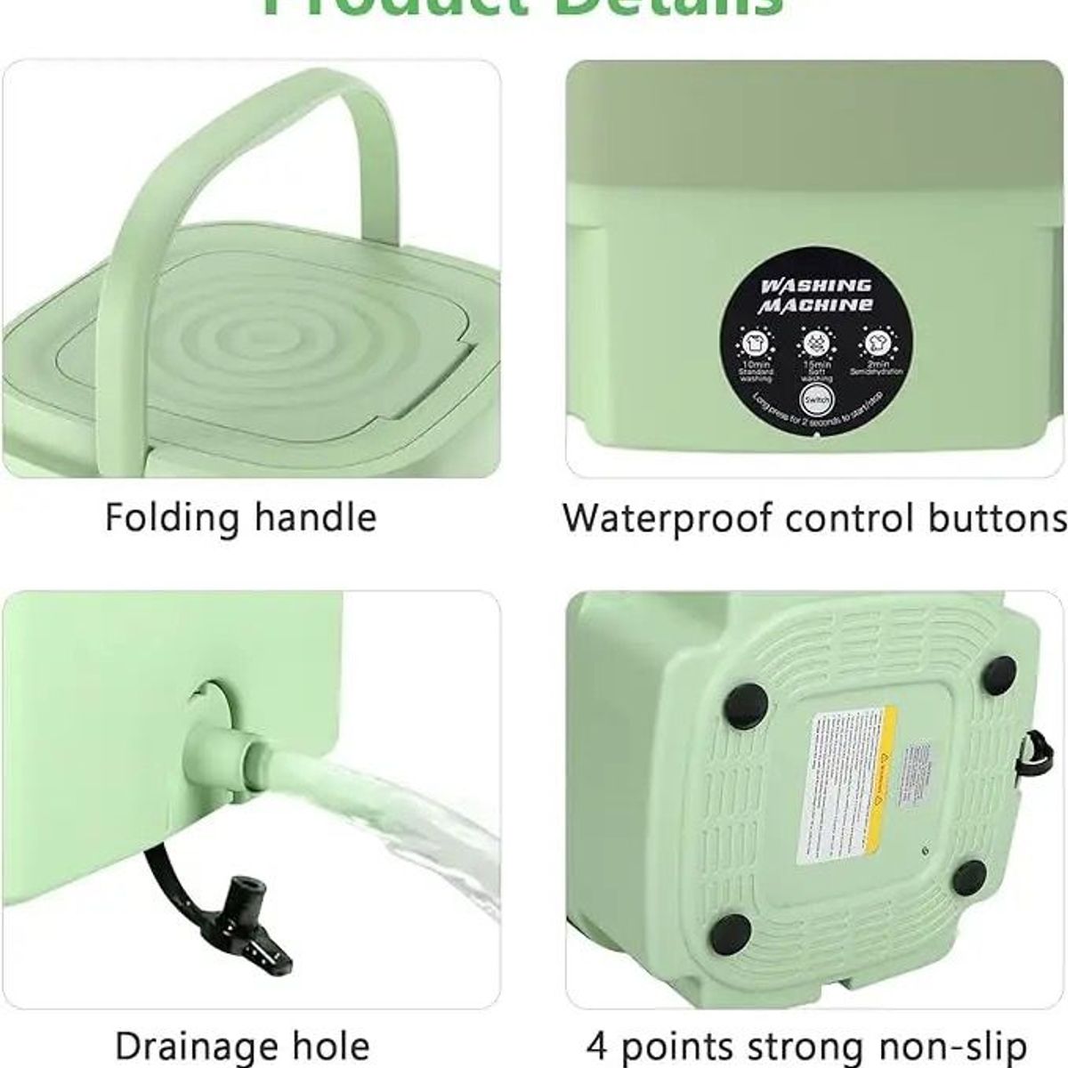 OEM - Mini lavadora de ropa 9L portátil compacto plegable.