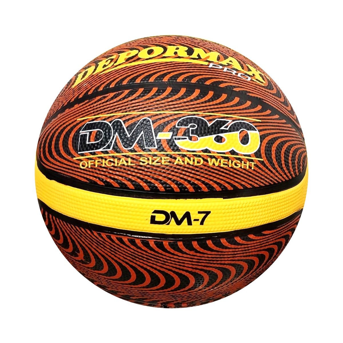 GENERICO - PELOTA PARA BÁSQUET GOMA CELULAR 7 DM-360 DEPORMAX NARANJA