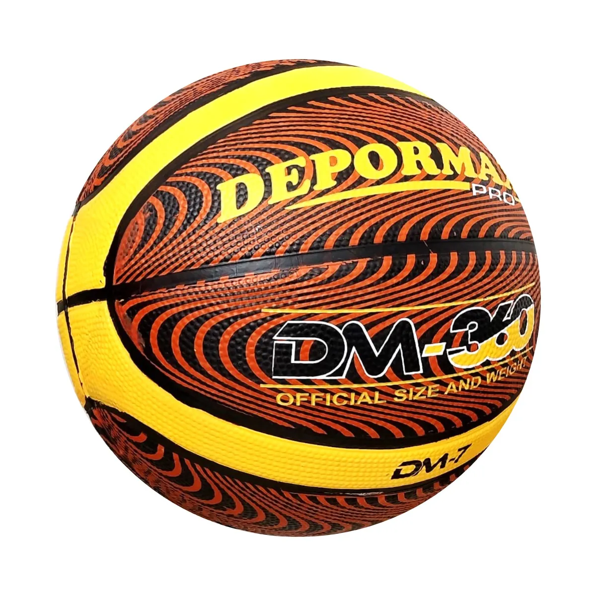GENERICO - PELOTA PARA BÁSQUET GOMA CELULAR 7 DM-360 DEPORMAX NARANJA