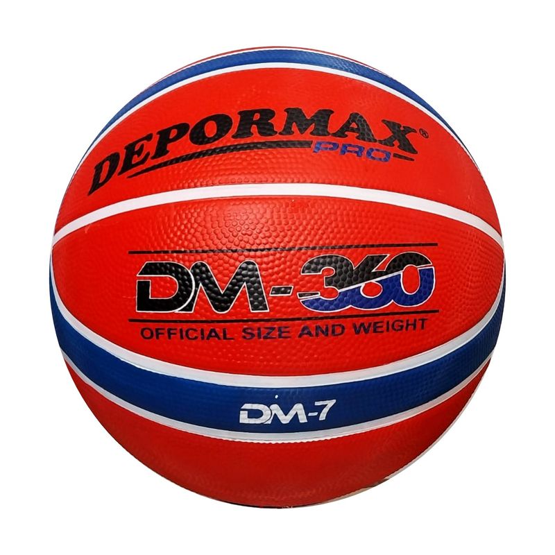 GENERICO - PELOTA PARA BÁSQUET GOMA CELULAR #7 DM- 360 DEPORMAX ROJO