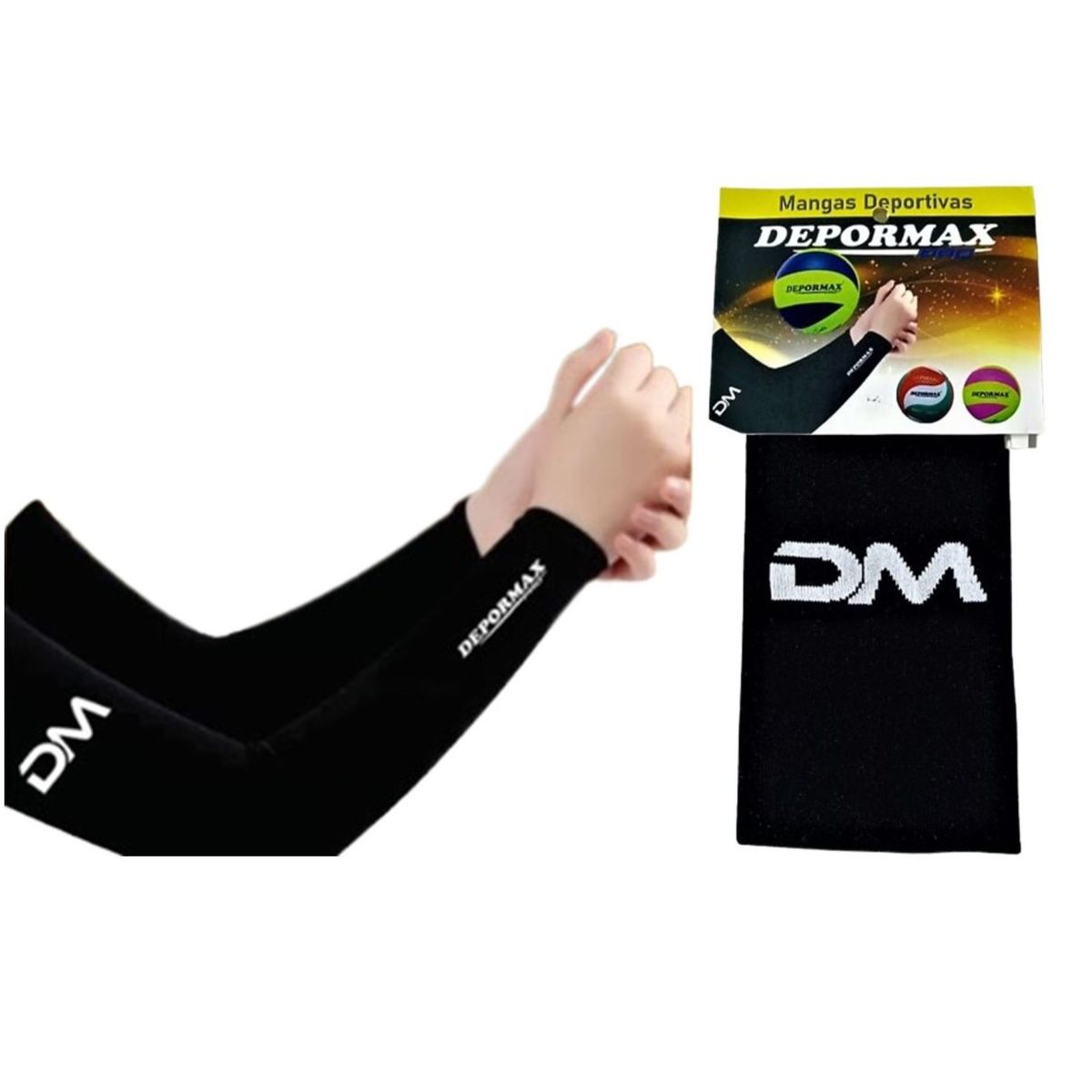 GENERICO - MANGA DEPORTIVA PARA VÓLEY COLOR NEGRO TALLA XS DM