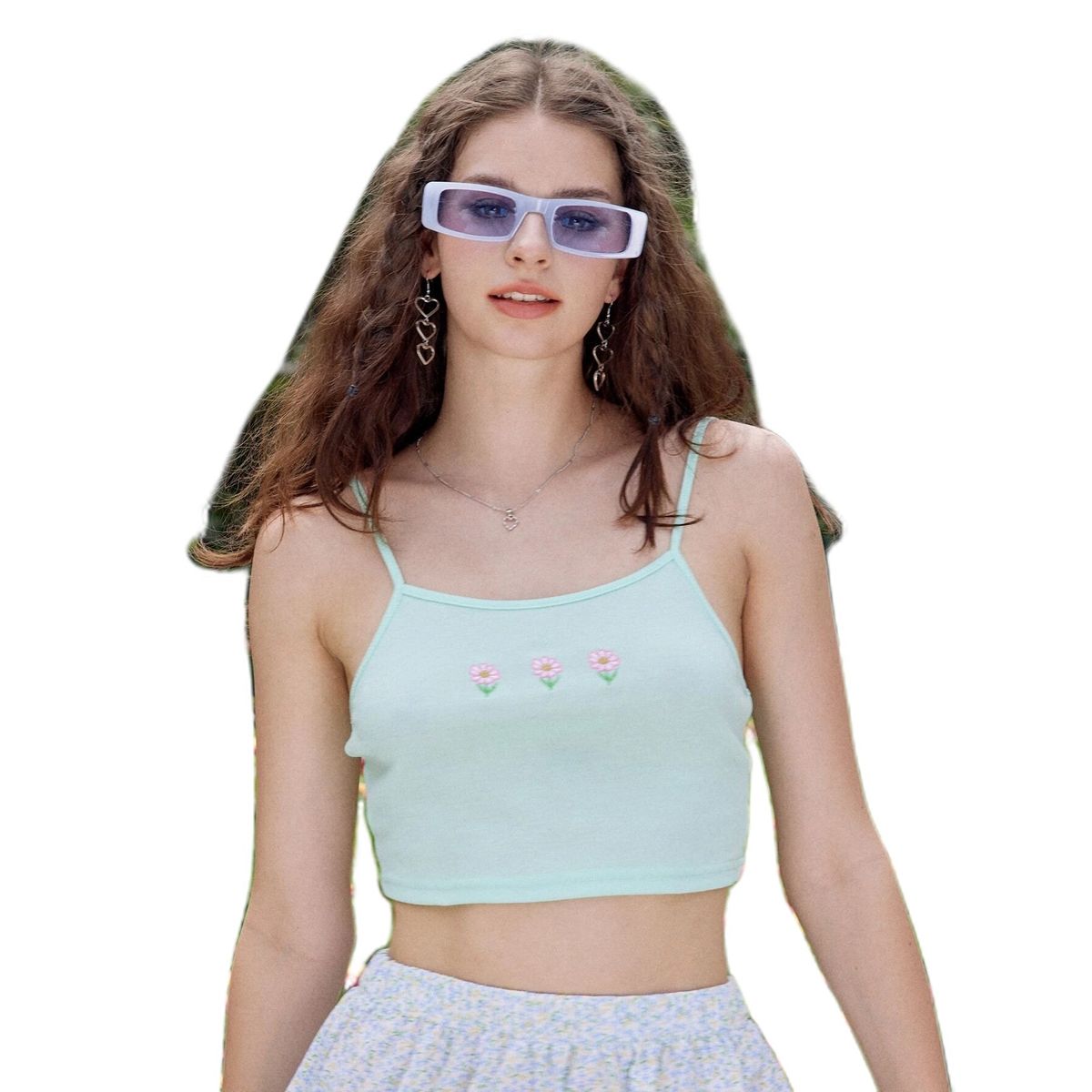 GENERICO - TOP LOLITAS VERDE BORDADO