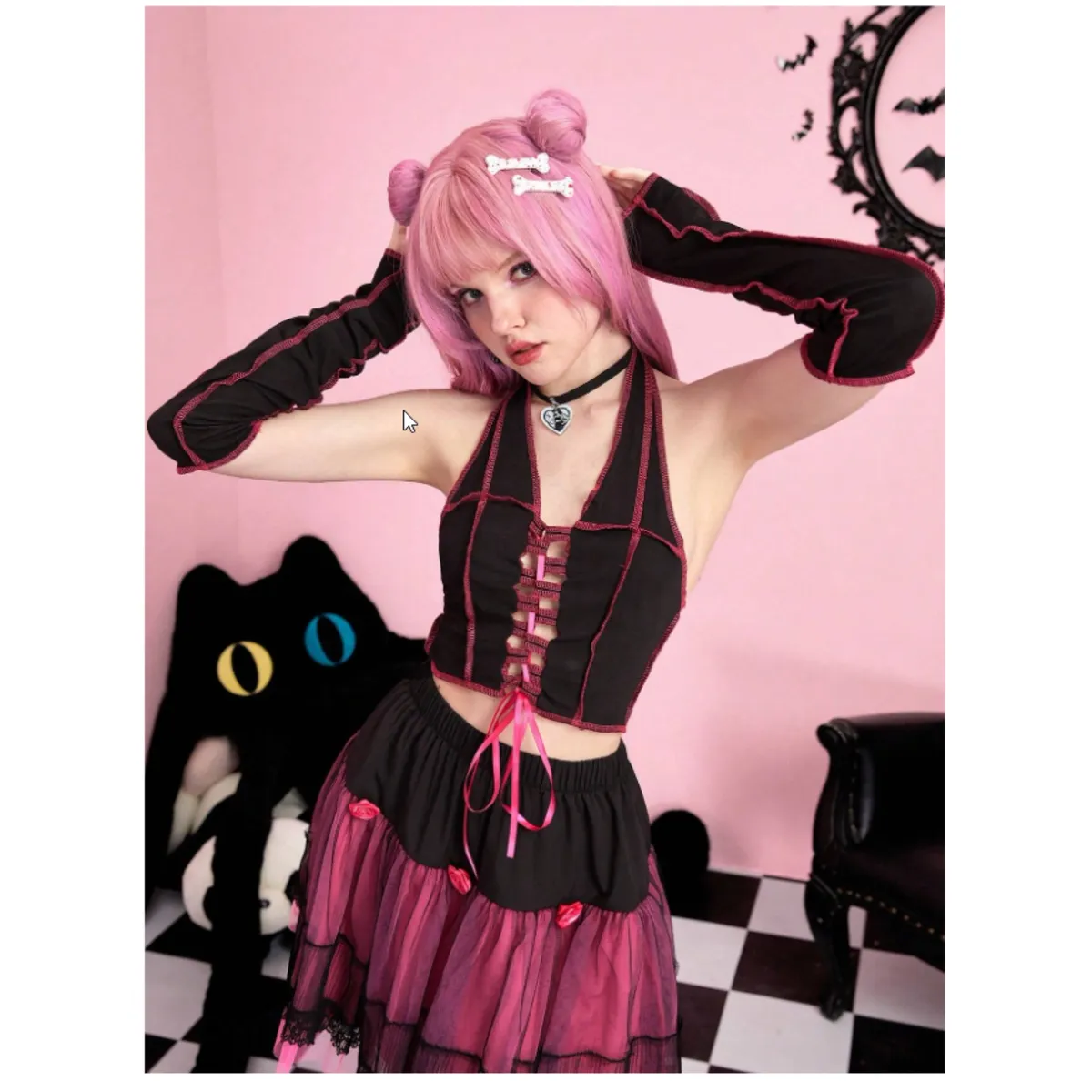 GENERICO - TOP LOLITAS ROSA ANIME KAWAII