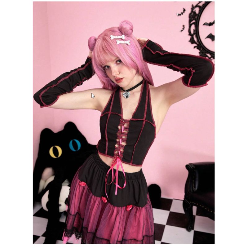 GENERICO - TOP LOLITAS ROSA ANIME KAWAII