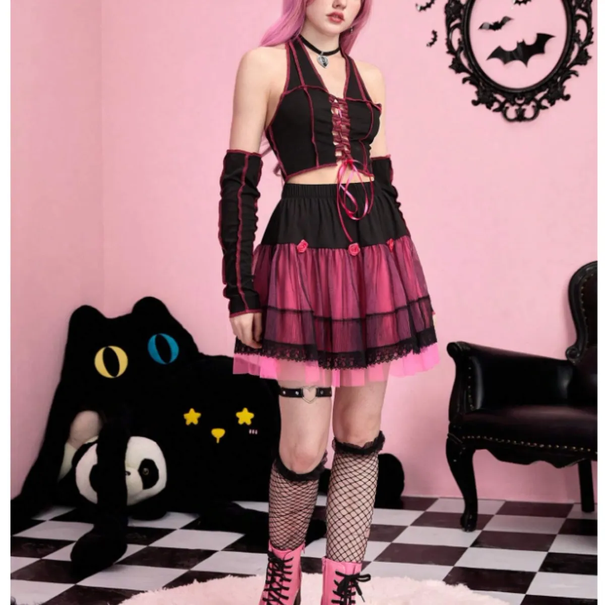 GENERICO - TOP LOLITAS ROSA ANIME KAWAII