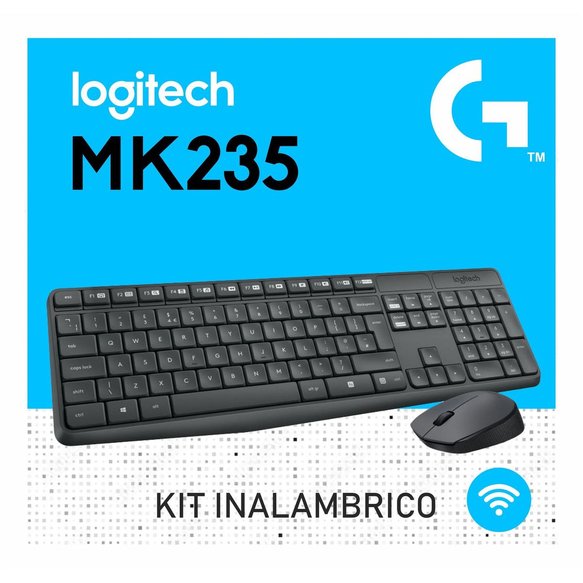 LOGITECH - Teclado Mouse Logitech MK235 Inalambrico Negro