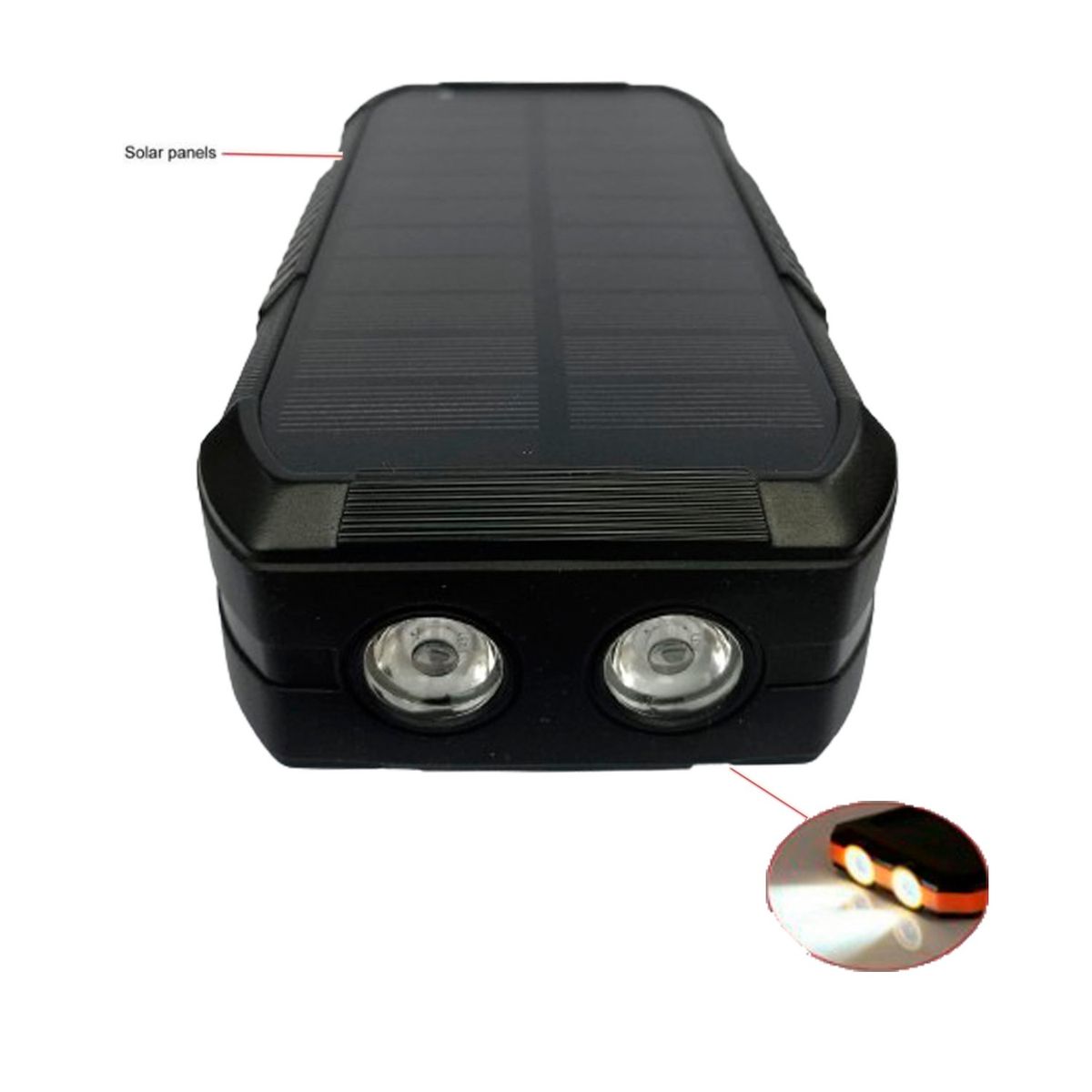 S&T - Power Bank de Energía Solar S&T Carga Rapida PD22-5W 40000mAh JH-N225