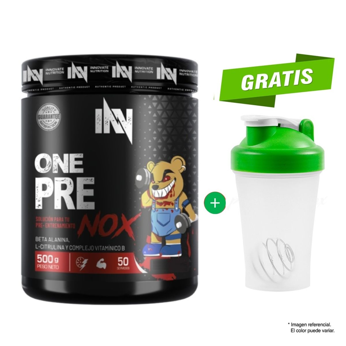 INN INNOVATE NUTRITION - ONE PRE NOX 500 GRAMOS INNOVATE NUTRITION MORA