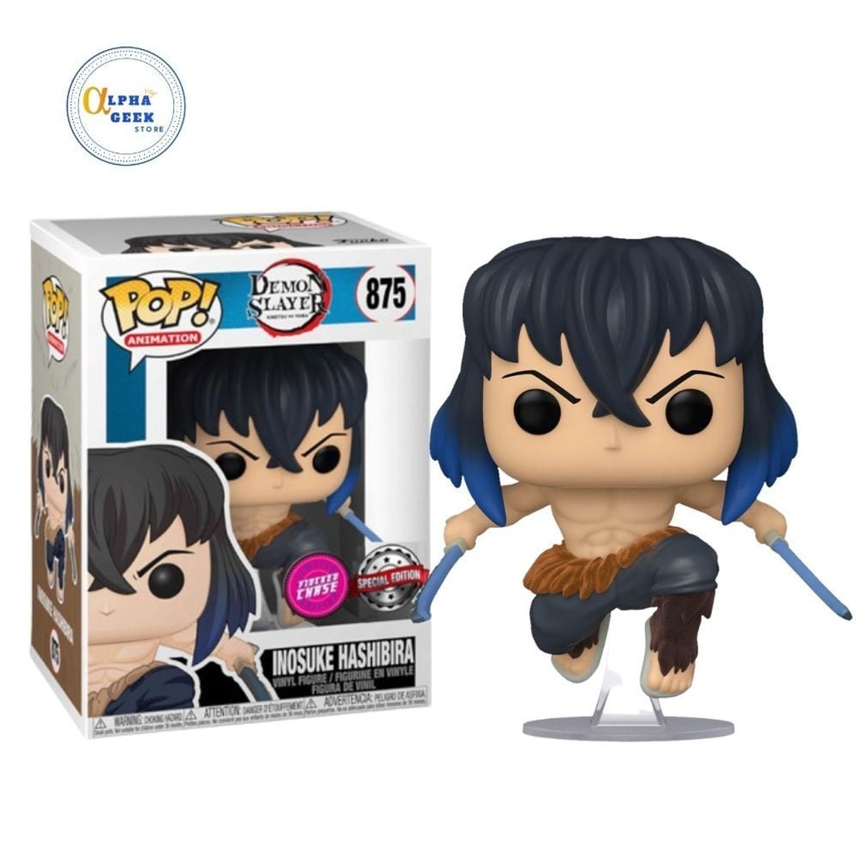 FUNKO - Funko Pop Demon Slayer Inosuke Special Edition FLOCKED CHASE