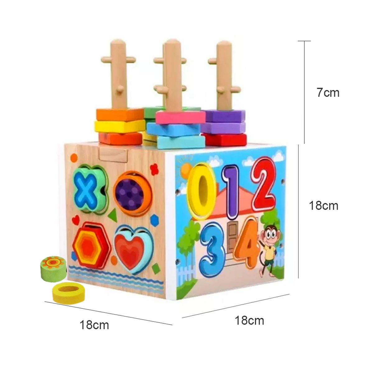 GENERICO - Cubo Multifuncion Montessori Estimulacion Temprana