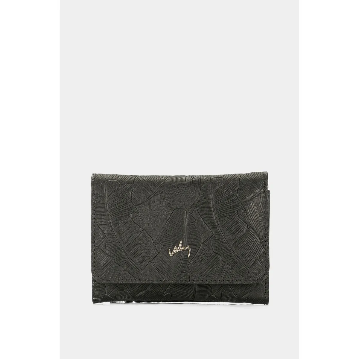 VELEZ - Vélez Billetera Colory Cuero Mujer Grabado Placa Negro