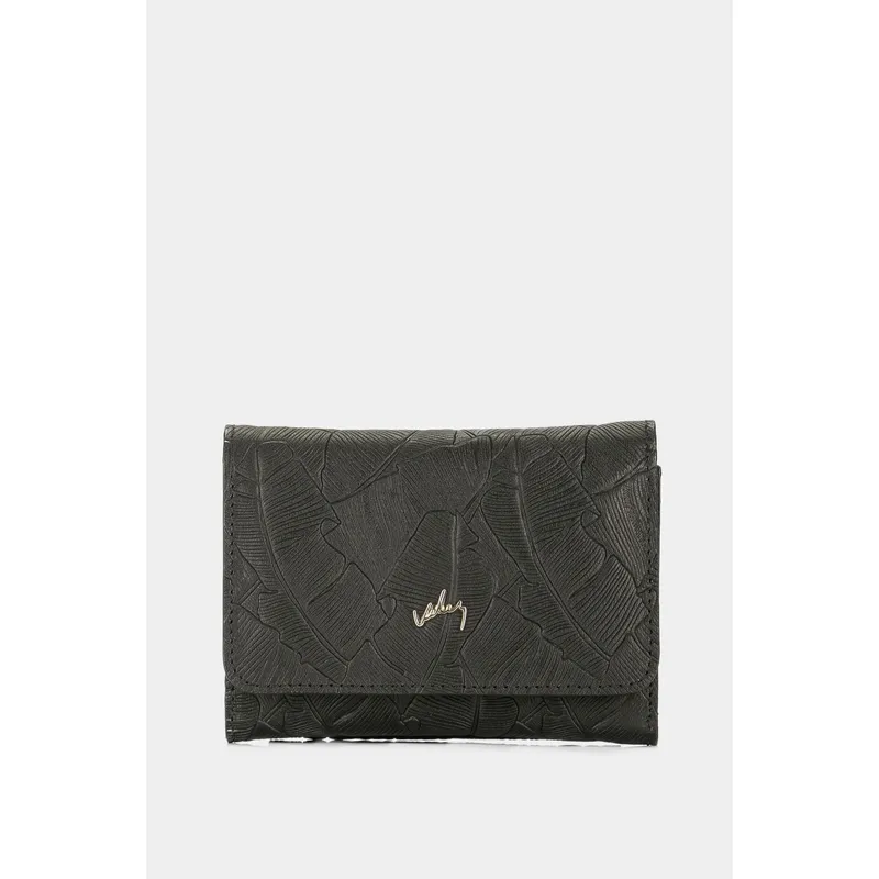 VELEZ - Vélez Billetera Colory Cuero Mujer Grabado Placa Negro