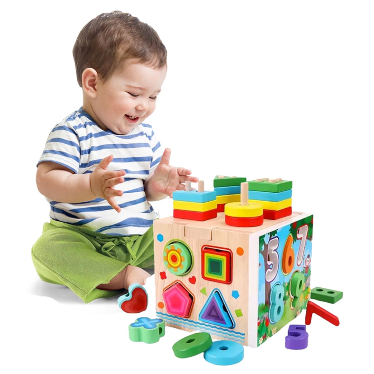 GENERICO - Cubo Multifuncion Montessori Plantado Estimulacion Temprana